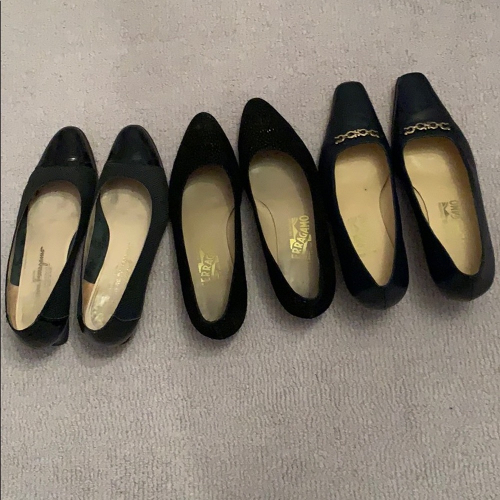 Three designer shoes